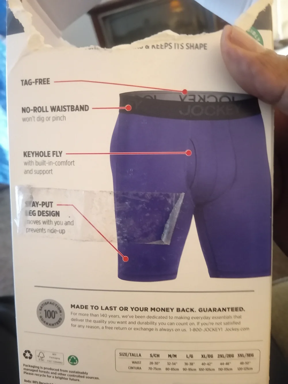 3 Pk Jockey Light Gray Performance Boxer Briefs with Dark Gray Waistband